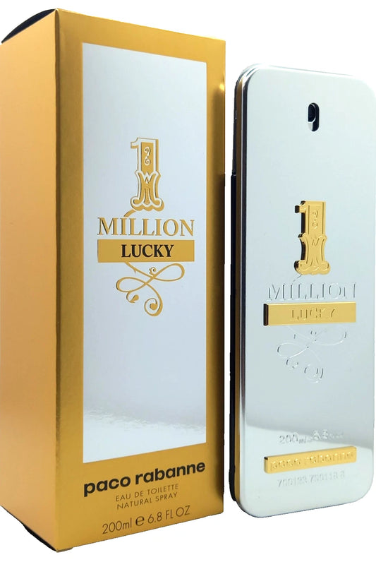 PACO RABANNE 1 MILLION LUCKY EAU DE TOILETTE SPRAY MEN 6.8 Oz / 200ml JUMBO SIZE
