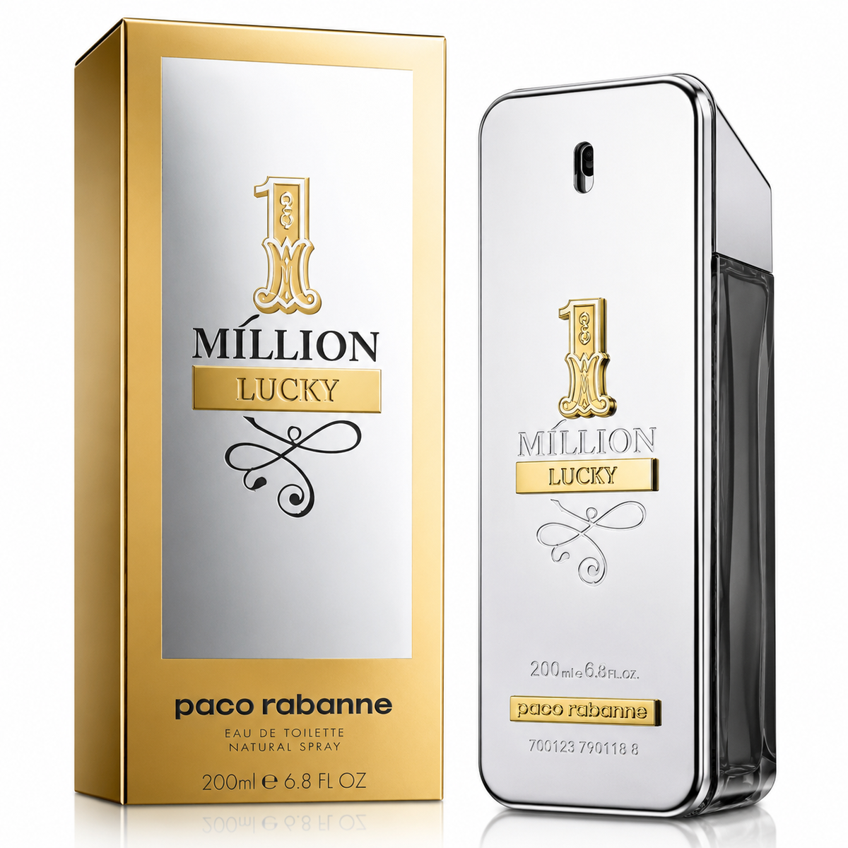 PACO RABANNE 1 MILLION LUCKY EAU DE TOILETTE SPRAY MEN 6.8 Oz / 200ml JUMBO SIZE
