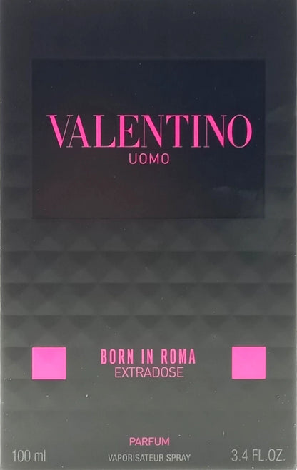 VALENTINO UOMO BORN IN ROMA EXTRADOSE PARFUM SPRAY FOR MEN 3.4 Oz / 100 ml NEW!